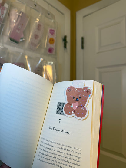 Cozy Teddy Magnetic Bookmark | Cute Kawaii Bear Book Marker